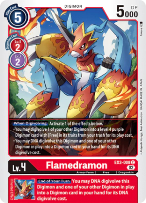 Flamedramon EX3-008 - Draconic Roar - Common