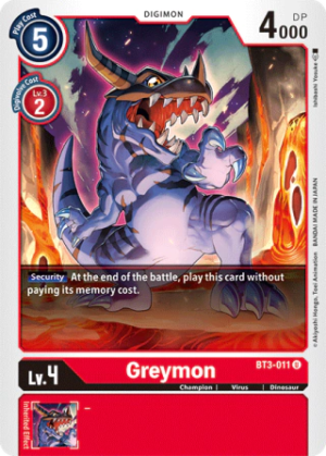 Greymon - BT3-011 - Release Special Booster - BT3-011 U