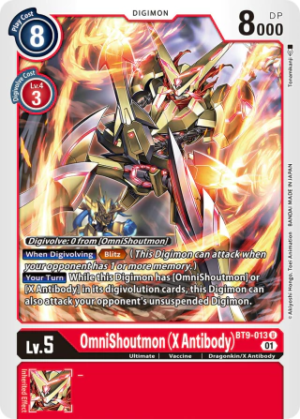OmniShoutmon (X Antibody) - X Record - BT9-013 U