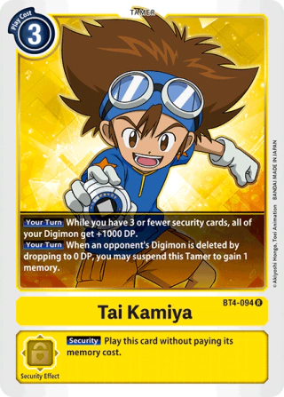 Tai Kamiya - Great Legend - BT4-094 R