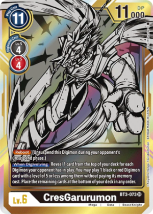 CresGarurumon (Alternate Art) - Release Special Booster - BT3-073 SR