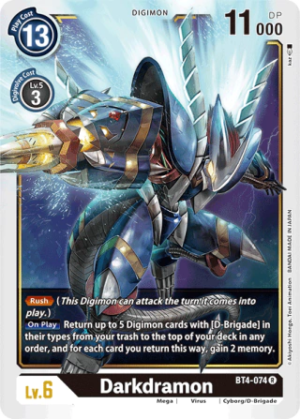 Darkdramon - Great Legend - BT4-074 R