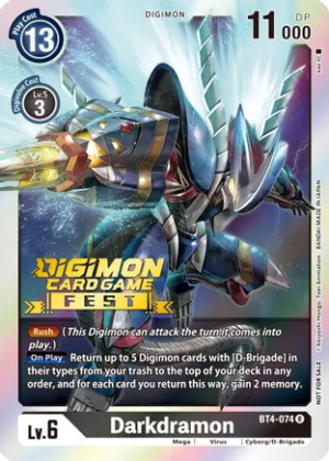 Darkdramon (Digimon Card Game Fest 2022) - Great Legend (BT04)