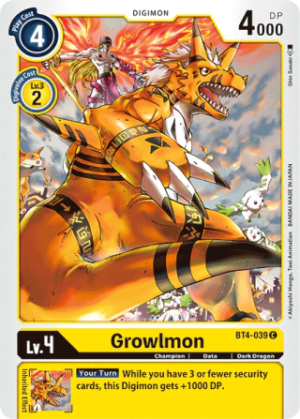 Growlmon - Great Legend - BT4-039 C