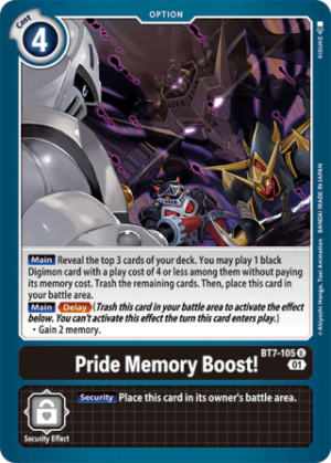 Pride Memory Boost! - Next Adventure - BT7-105 U