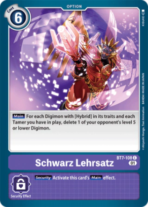 Schwarz Lehrsatz - Next Adventure - BT7-108 C