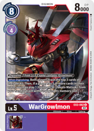 WarGrowlmon EX3-062 - Draconic Roar - Uncommon