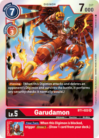 Garudamon - BT1-022 - Release Special Booster - BT1-022 SR