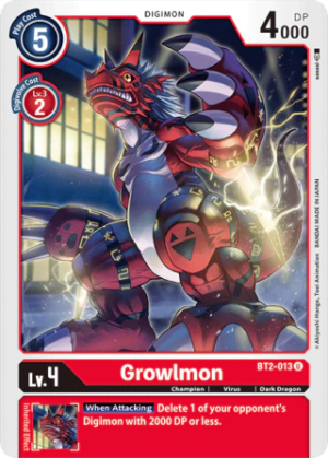 Growlmon - Release Special Booster - BT2-013 U
