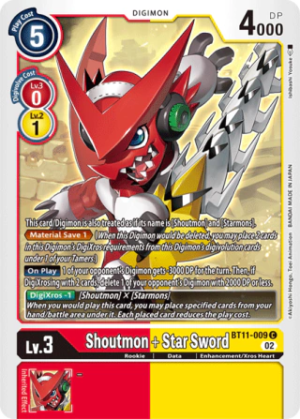 Shoutmon + Star Sword BT11-009 - Dimensional Phase - Common