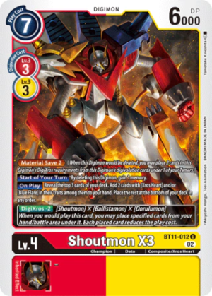 Shoutmon X3 BT11-012 - Dimensional Phase - Uncommon