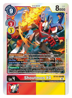 Shoutmon X4 - XROS Encounter - BT10-009 Rare