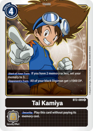 Tai Kamiya - BT2-089 - Release Special Booster - BT2-089 R