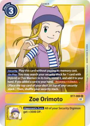 Zoe Orimoto - Next Adventure - BT7-088 R