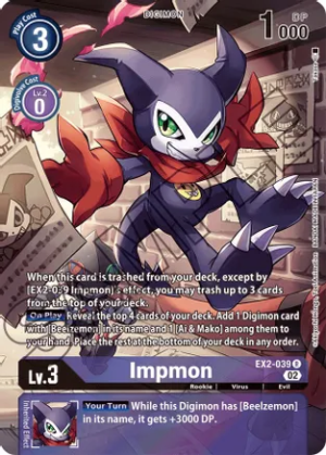 Impmon - EX2-039 (Alternate Art) - Starter Deck 14: Beelzemon Advanced Deck Set (ST-14)