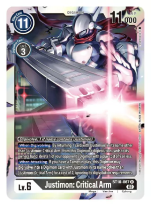 Justimon: Critical Arm - XROS Encounter - BT10-067 Rare
