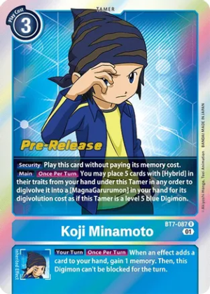 Koji Minamoto - Next Adventure Pre-Release Cards (BT07_PR)