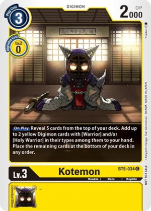 Kotemon - BT5-034 (Tamer Party Vol. 5 Promo) - Battle of Omni (BT05)