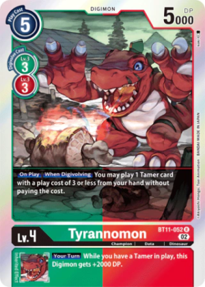 Tyrannomon BT11-052 - Dimensional Phase - Rare