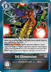 DG Dimension - Rare - BT11-108 R - Dimensional Phase Pre-Release Cards