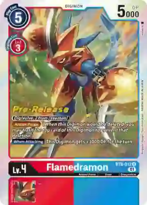 Flamedramon - New Awakening Pre-Release Cards (BT08_PR)