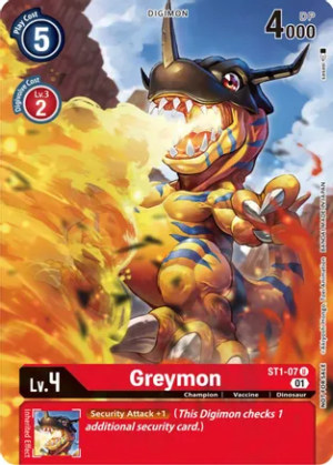 Greymon - ST1-07 (Dimensional Phase Pre-Release) - Starter Deck 01: Gaia Red (ST-1)