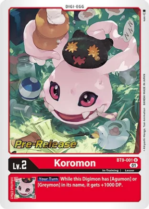 Koromon - X Record Pre-Release Cards (BT09_PR)