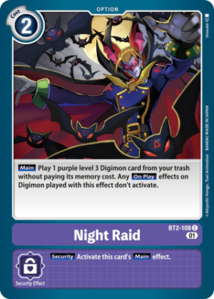 Night Raid (Parallel Rare) - Starter Deck 10: Parallel World Tactician BT2-108 C