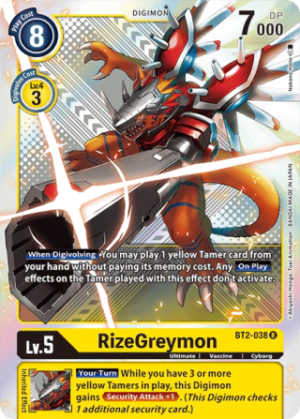 RizeGreymon - BT2-038 (Premium Pack Set 01) - Release Special Booster (BT01-03)