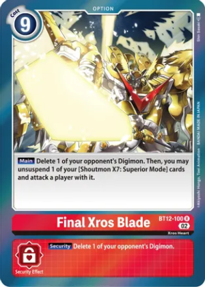 Final Xros Blade - BT12-100 - Across Time - Rare