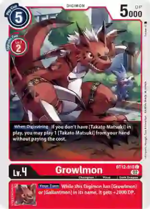 Growlmon - BT12-010 - Across Time - Common