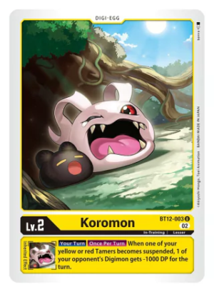 Koromon - BT12-003 - Across Time - Uncommon