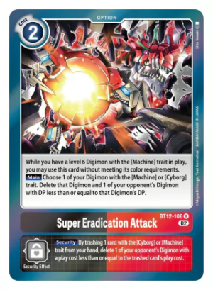 Super Eradication Attack - BT12-108 - Across Time - Rare