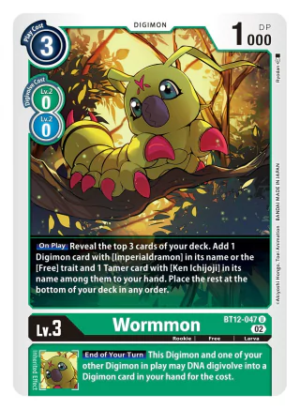 Wormmon - BT12-047 - Across Time - Uncommon