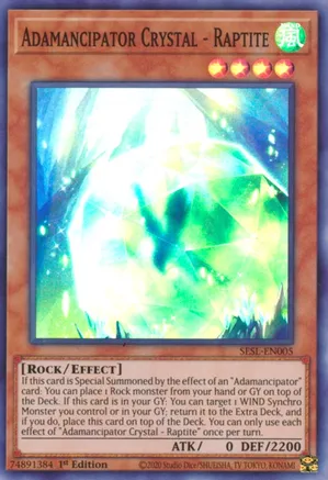 Adamancipator Crystal - Raptite - Secret Slayers (SESL) (SUPER RARE)