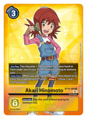Akari Hinomoto - XROS Encounter - BT10-089 (Box Topper)