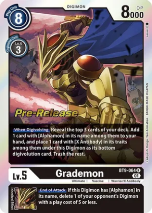 Grademon - X Record Pre-Release Cards (BT09_PR)