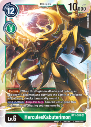 HerculesKabuterimon - Release Special Booster - BT1-081 SR
