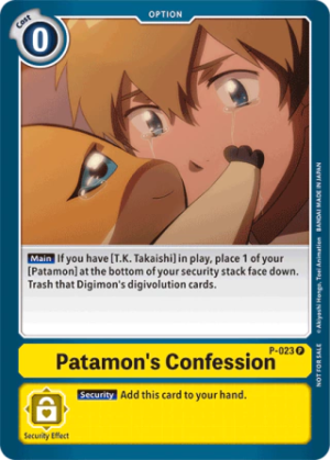 Patamon's Confession - P-023 P - Promo