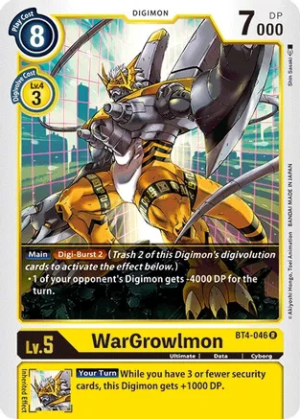WarGrowlmon – Great Legend – BT4-046 R