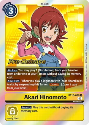 Akari Hinomoto - Xros Encounter Pre-Release Cards (BT10_PR)
