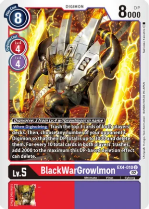 BlackWarGrowlmon – EX4-010 – Uncommon