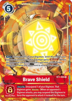 Brave Shield - BT1-095 (Dash Pack Ver. 1.5) - Release Special Booster (BT1-095 R)