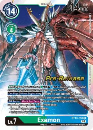 Examon - Versus Royal Knight Booster Pre-Release Cards (BT13_PR)