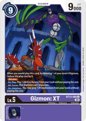 Gizmon: XT – BT13-086 – Uncommon