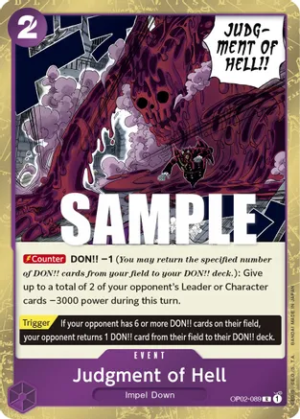 Judgment of Hell - Paramount War (OP02-089 R)