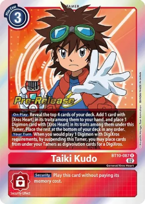 Taiki Kudo - Xros Encounter Pre-Release Cards (BT10_PR)