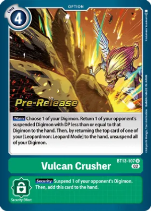 Vulcan Crusher - Versus Royal Knight Booster Pre-Release Cards (BT13_PR)