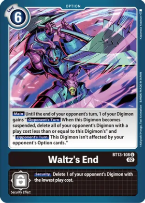 Waltz’s End – BT13-108 – Uncommon