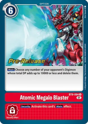 Atomic Megalo Blaster - X Record Pre-Release Cards (BT09_PR)